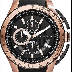 Armani Exchange Black Silicone Chronograph AX1406